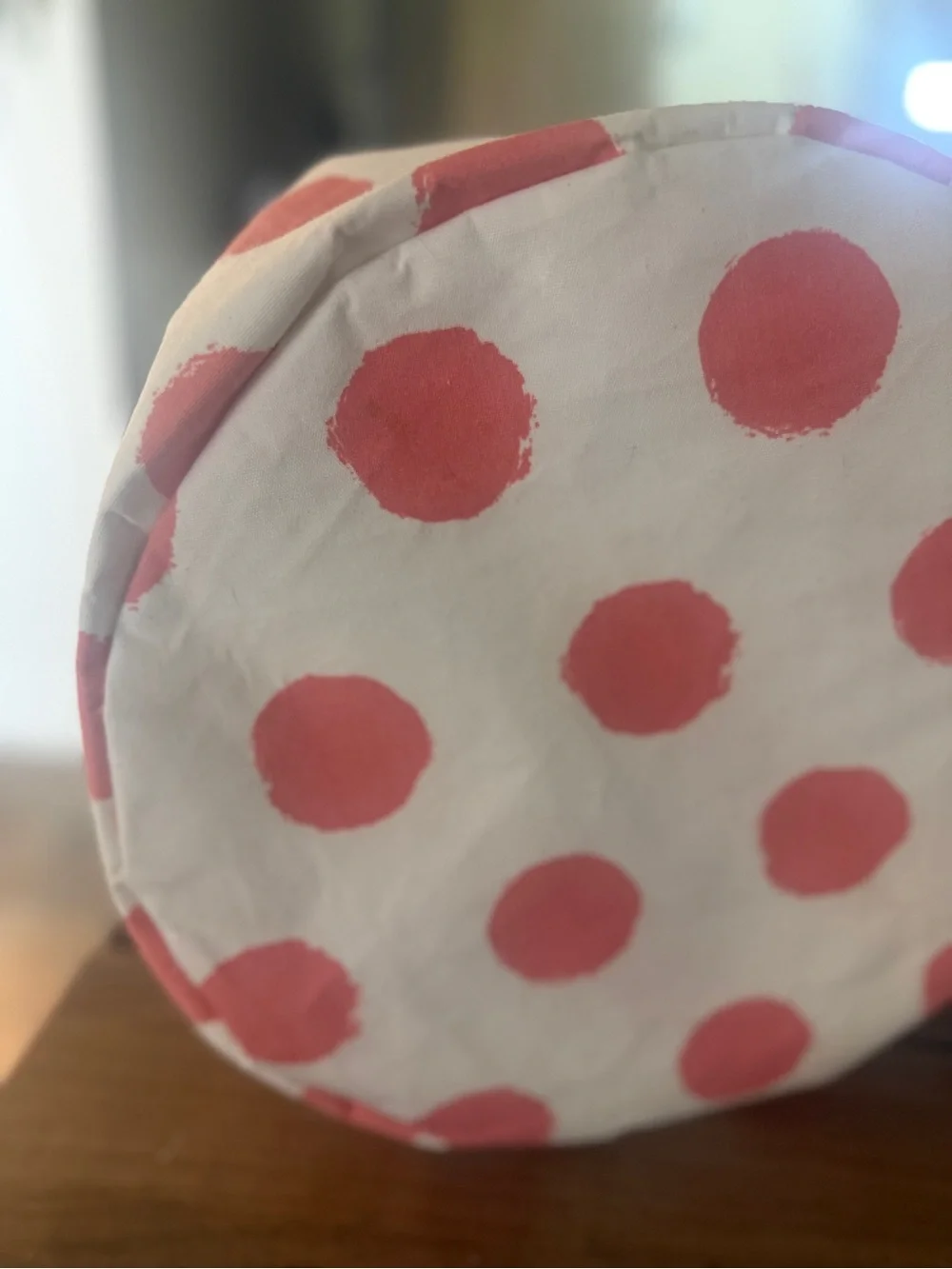 Hobby Lobby Pink Polka Dot Fabric Storage Bins (Set of 2)